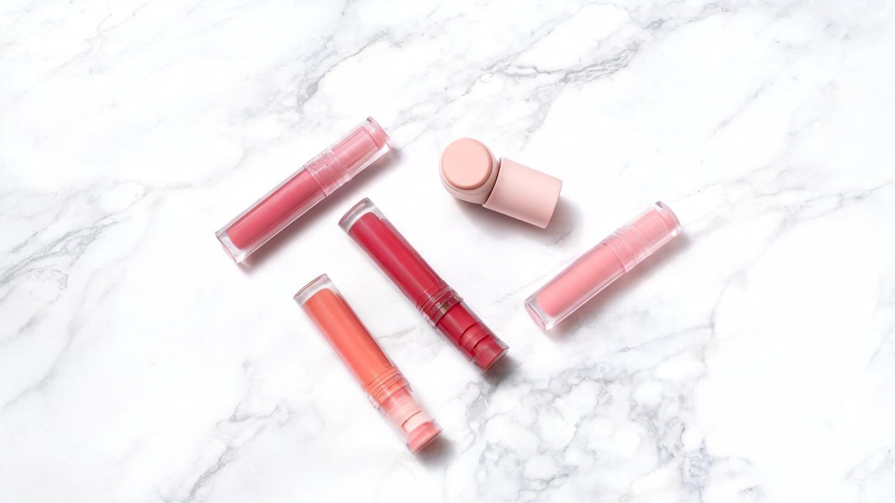 Close-up of Korean gradient (ombre) lips with deep color at the center fading to a natural edge